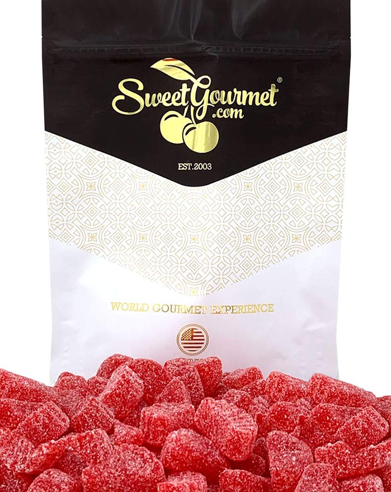 SweetGourmet Cherry Fruit Slices Sugar Coated Jelly Candy, 2.5 Pound Bulk Bag