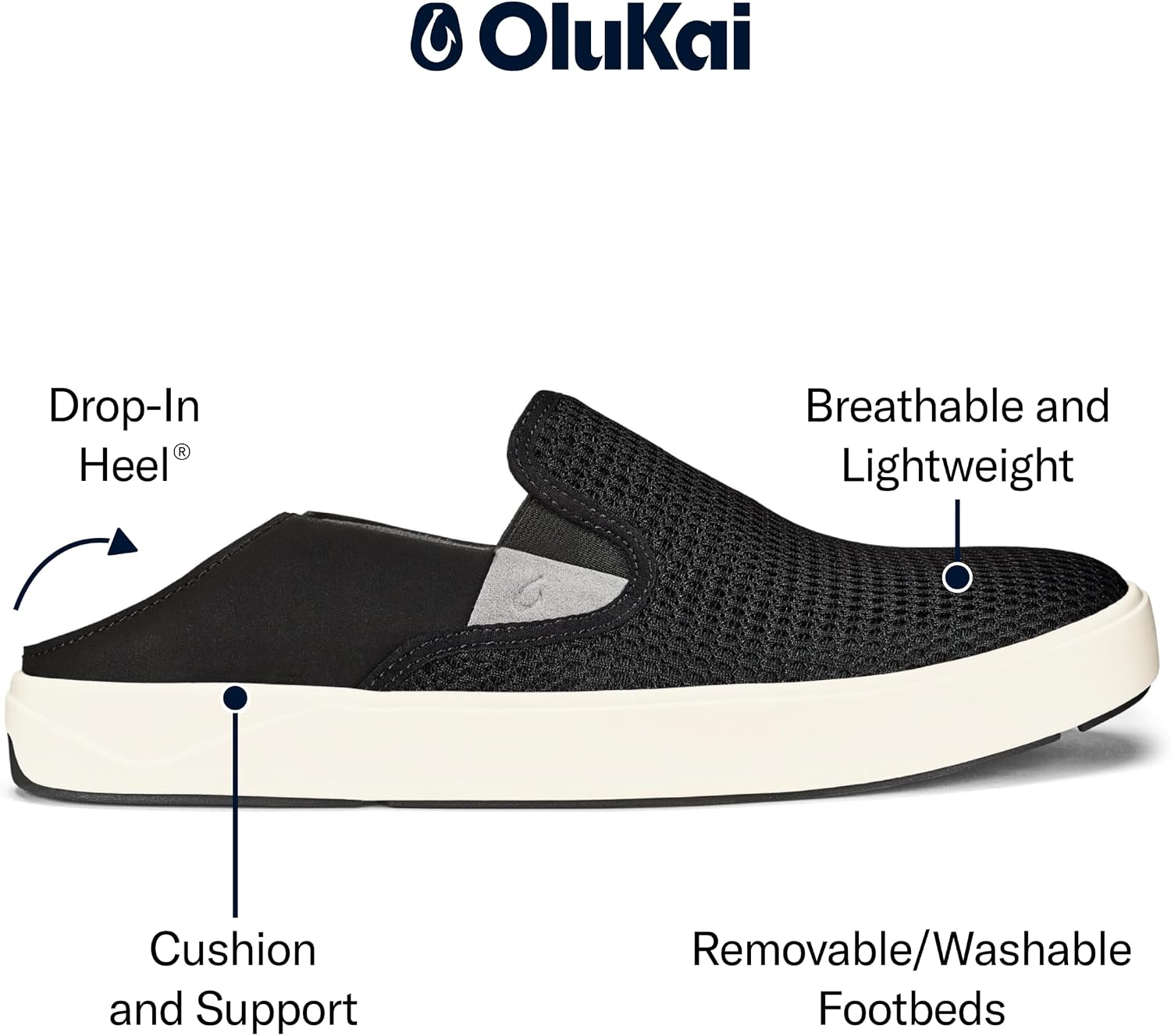 OluKai Lae'ahi Men's Slip On Shoes, Breathable Everyday Sneaker