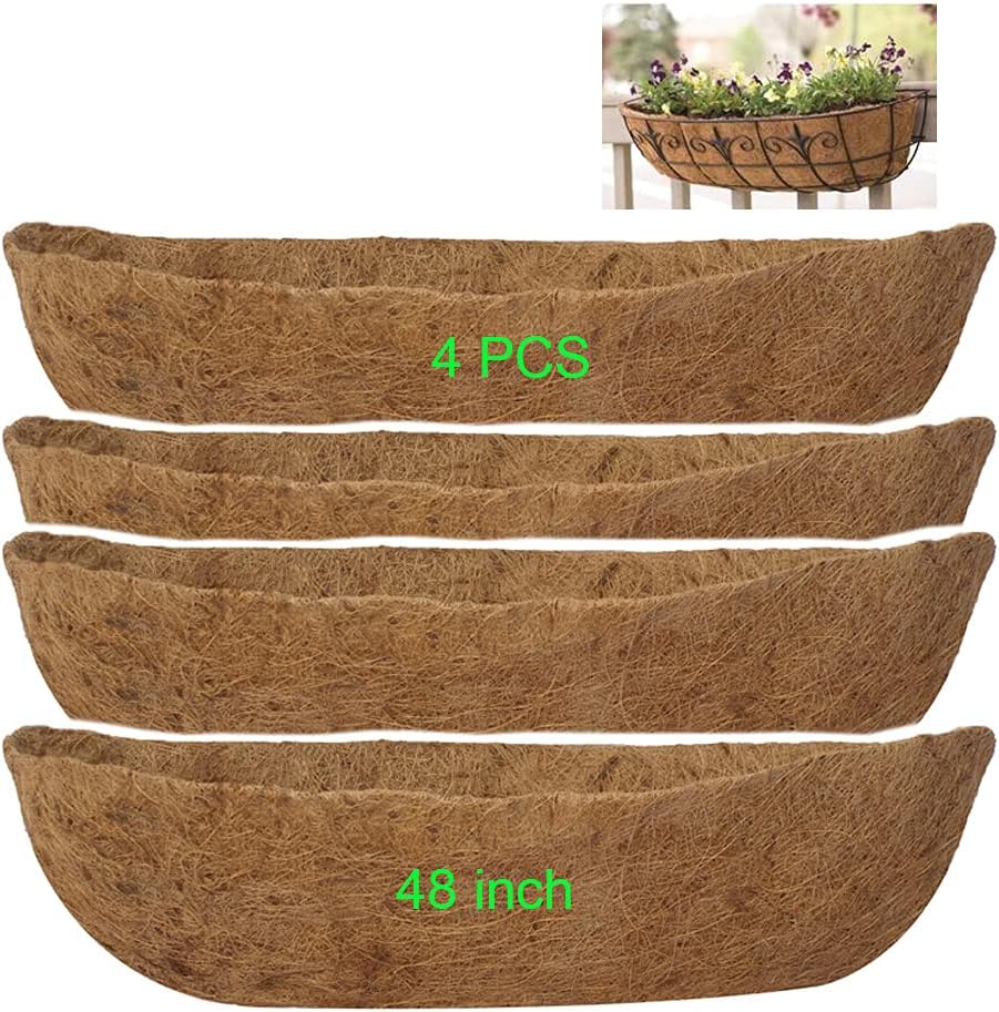 24 Inch Coconut Liners for Planters,Horse Trough Coco Liners for Window Box/Hanging Trough Planter