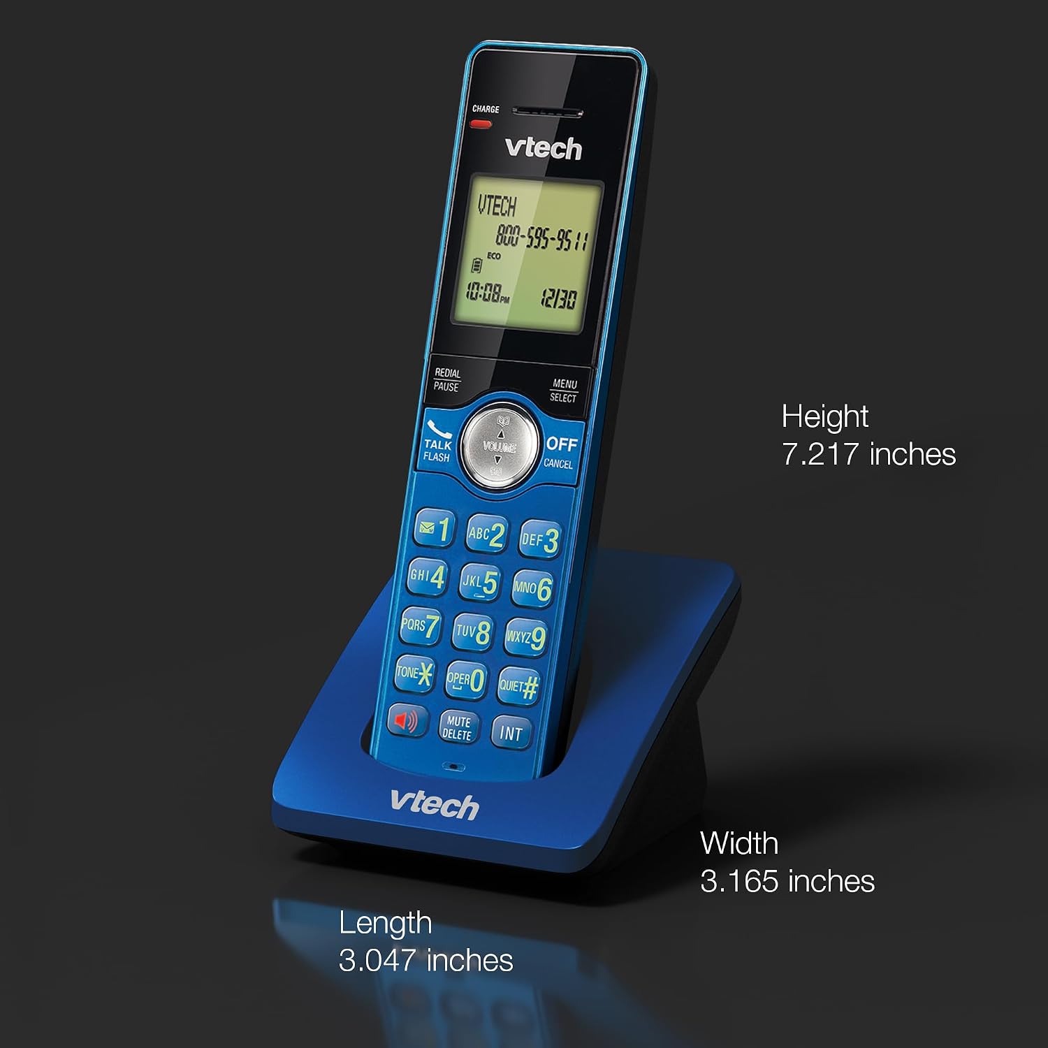 VTech CS6919-16 DECT 6.0 Cordless Phone, Red - Caller ID/Call Waiting (Stores 30 Calls), Backlit Keypad & Display, Full Duplex Handset Speakerphone, Wall Mountable