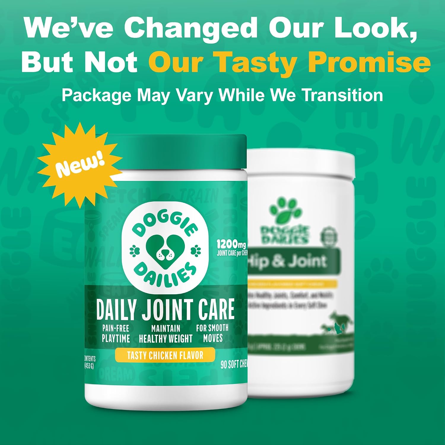Doggie Dailies Hip & Joint Chews for Dogs, Chicken, All Breeds, 225 Count | Glucosamine & Chondroitin Supplement, Supports Joint Health & Mobility, Soft Chews for Dogs of All Breeds & Sizes