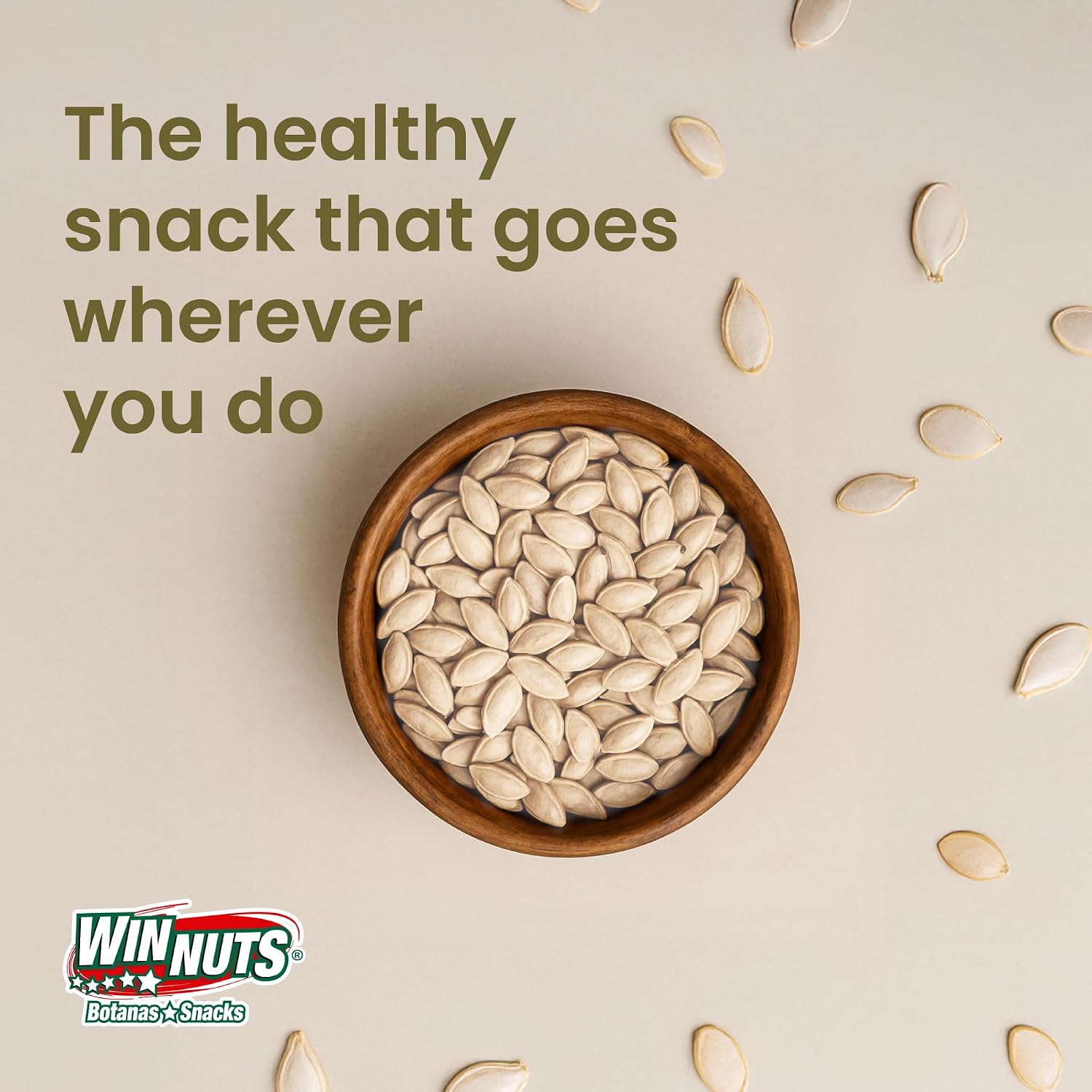 WINNUTS Roasted & Salted Pumpkin Seeds to Eat (5 Pack, 3.52 Oz Each) | Pepitas Roasted Salted | Crunchy Energy Snack, Perfect for Salads & Topping | On-The-Go Pouches