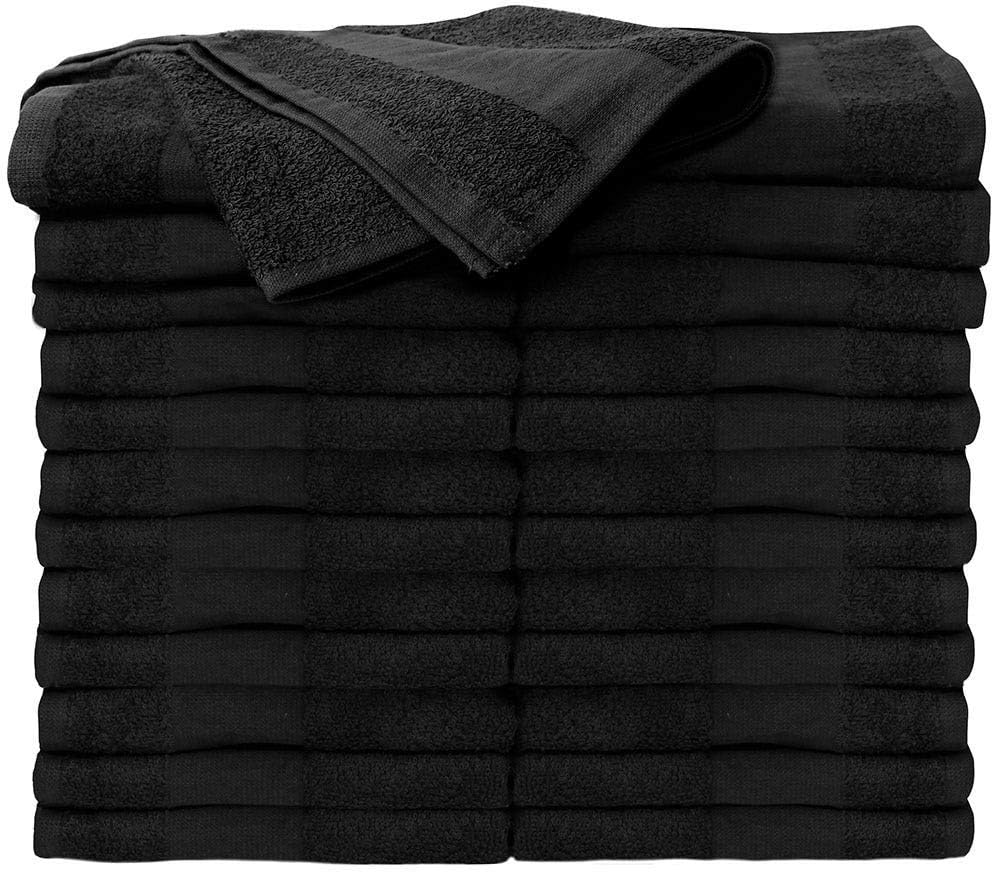 ForPro 24ct Bleach Tough Salon Towels, 16Wx27L in, Cool Grey, 100% Cotton | for Salon, Spa & Gym Use, Hand Towels, Bleach-Safe Salon Towels, Absorbent Spa Towels, Barber Towels, Salon & Spa Essentials