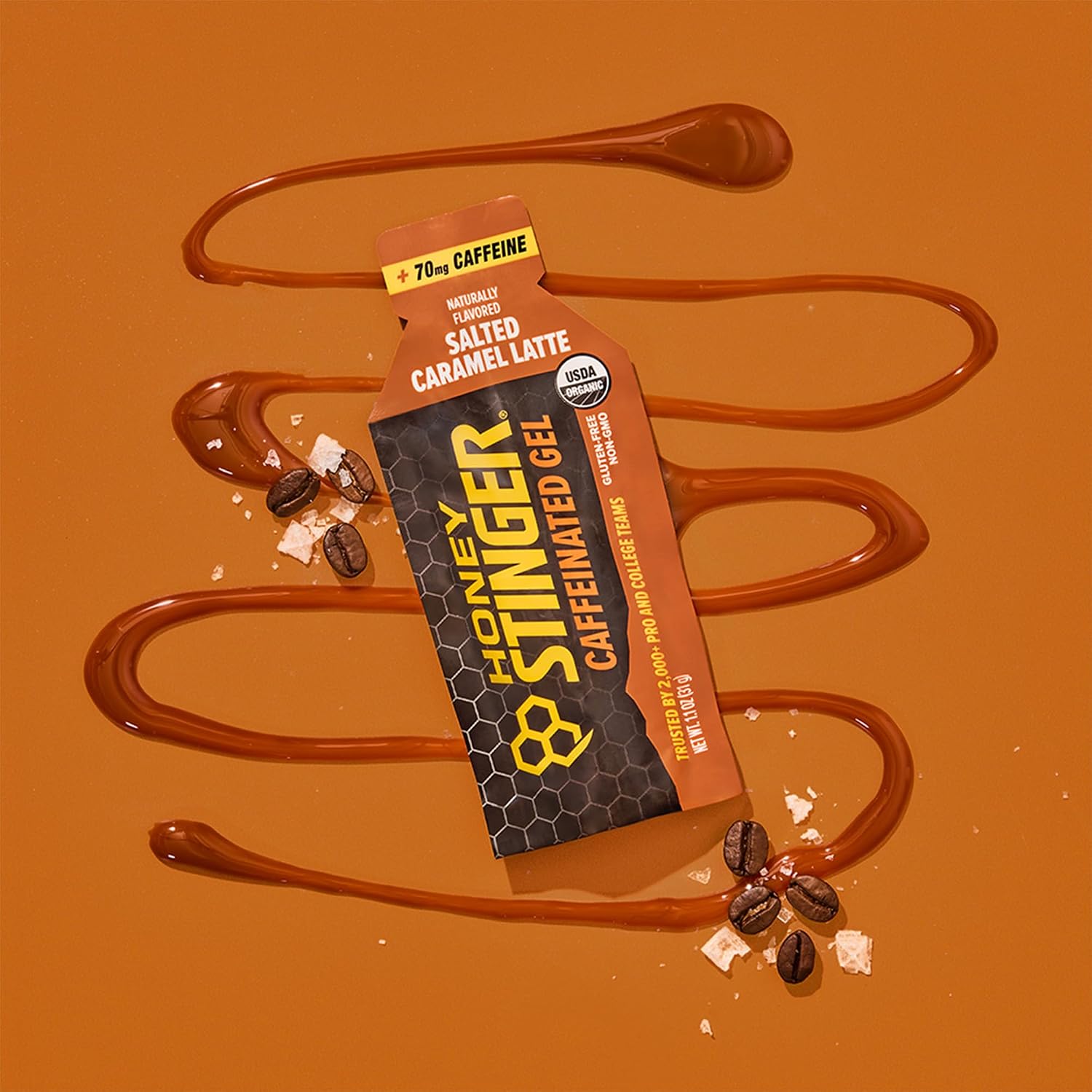Honey Stinger Gold Energy Gel, Gluten Free & Caffeine Free, for Exercise, Running and Performance, Sports Nutrition for Home & Gym, Pre and Mid Workout, 24 Pack, 26.4 Ounce | sports-nutrition-endurance-and-energy-chews