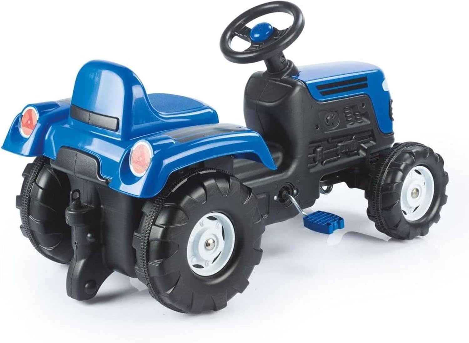 DOLU Ranchero Pedal Operated Ride On Tractor for Kids, Indoor Outdoor Toy Vehicle with Fun Horn and Sturdy Build for for Ages 3 Years and Older, Blue