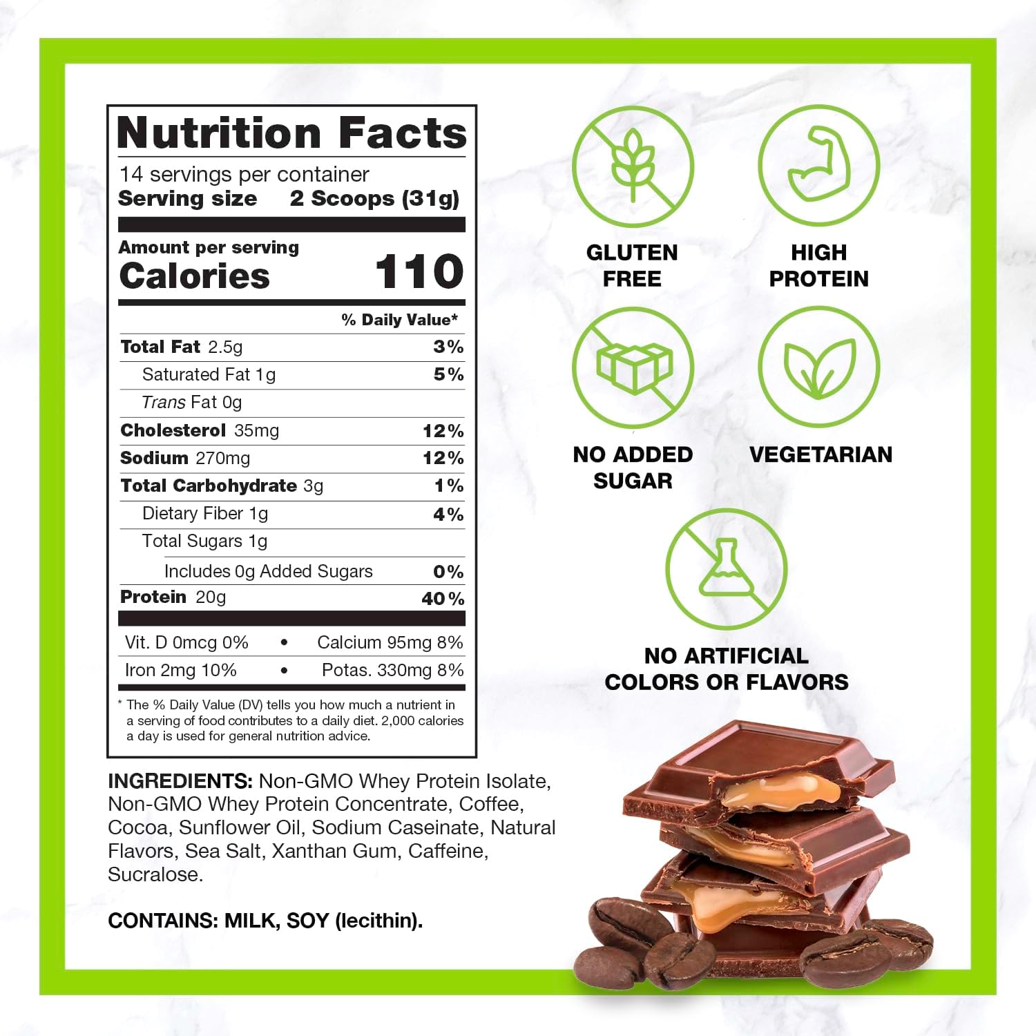 Chike Mocha High Protein Iced Coffee, 20 G Protein, 2 Shots Espresso, 1 G Sugar, Keto Friendly and Gluten Free, 14 Servings (15.3 Ounce)