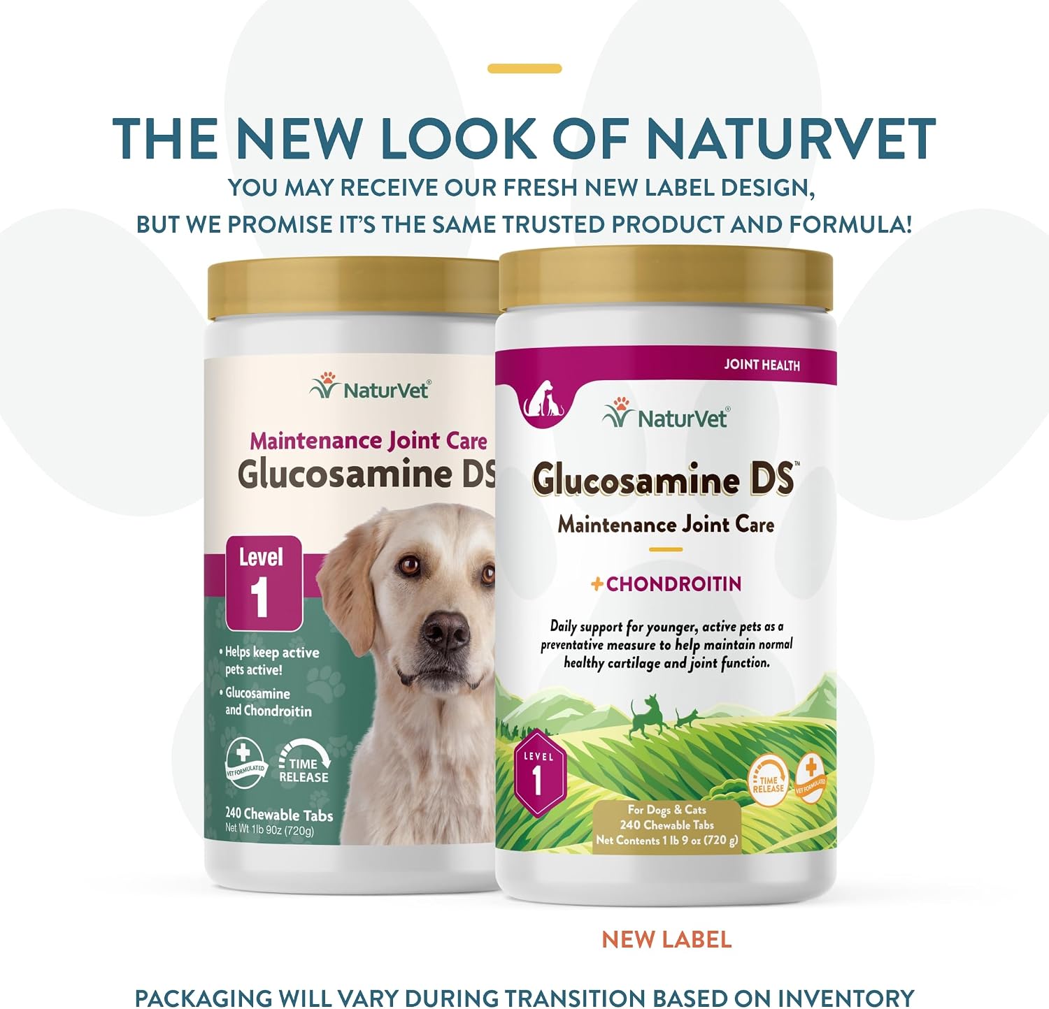 NaturVet – Glucosamine DS Plus - Level 2 Moderate Care – Supports Healthy Hip & Joint Function – Enhanced with Glucosamine, MSM & Chondroitin – for Dogs & Cats–70 Soft Chews