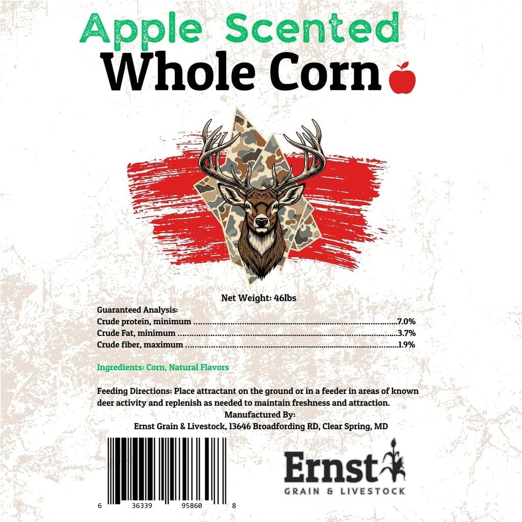 Ernst Grain & Livestock Whole Corn – Perfect Feed for Deer, Squirrels, Chickens, Ducks, Rabbits, Geese, and More! (46 Pound)