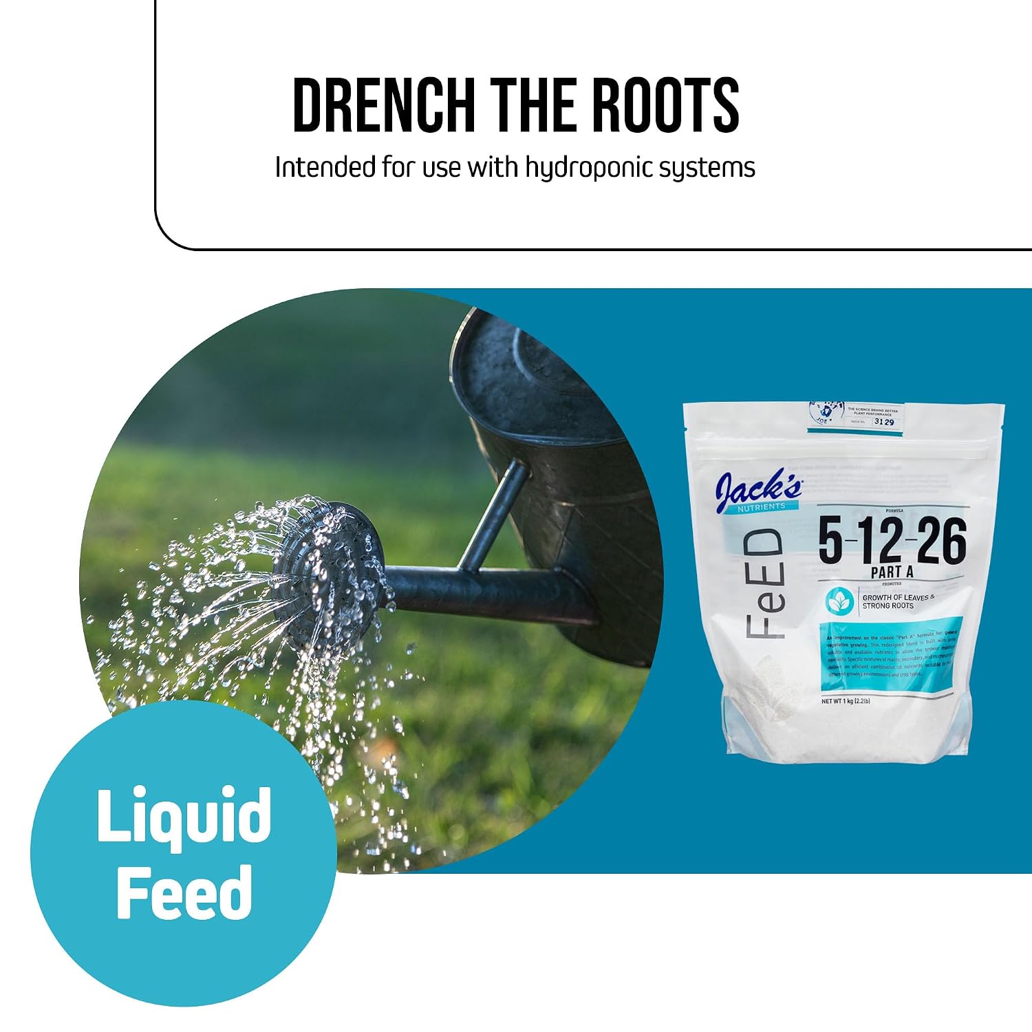 Jack's Nutrients 5-12-26 Part A Water-Soluble Fertilizer, 2.2lb | Part 1 of a 2-Step System, Targeted Micronutrient Package