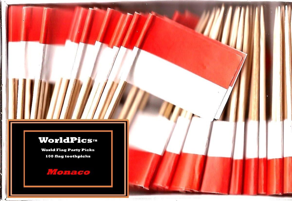 One Box of 100 Nicaragua Toothpick Flags, 100 Small Mini International Flag Cupcake Toothpicks or Cocktail Picks