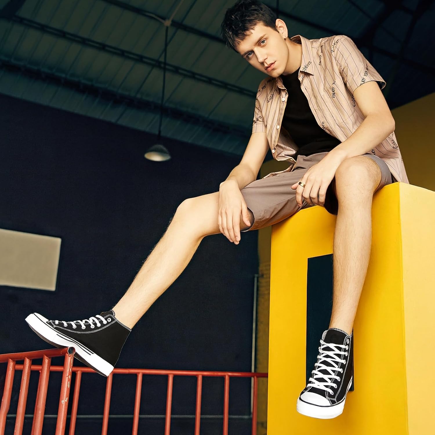 hash bubbie High Top Canvas Sneakers Fashion Walking Shoes