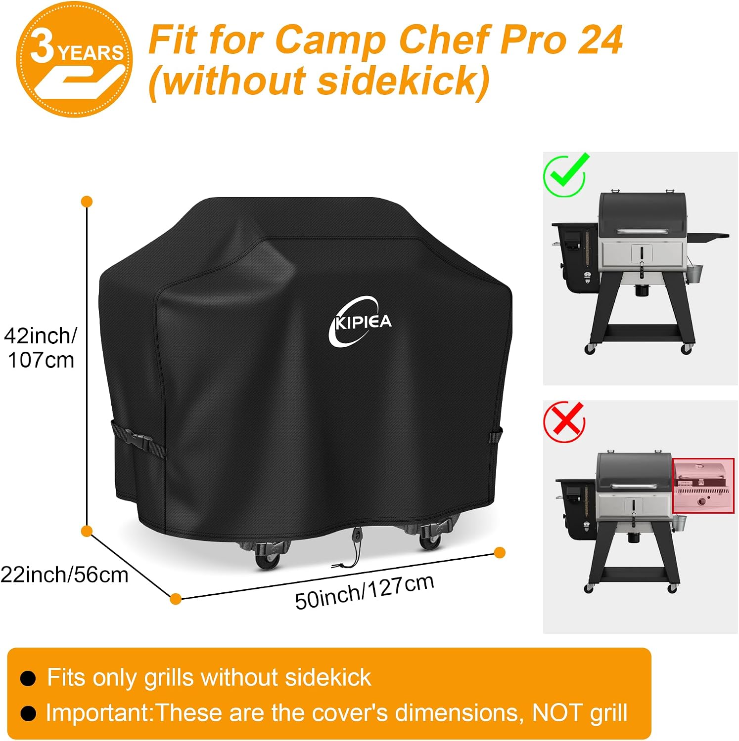 600D Vertical Smoker Cover for Pit Boss 3/4 / 5/7 Series, Waterproof Pellet Grill Cover, 73550, UV Resistant, No Tear, No Fading