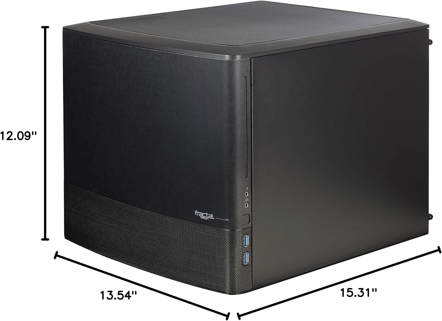 Fractal Design Node 804 - Black - Cube Compact Computer Case - mATX - High Airflow - Modular Interior - 3X Fractal Design Silent R2 120mm Fans