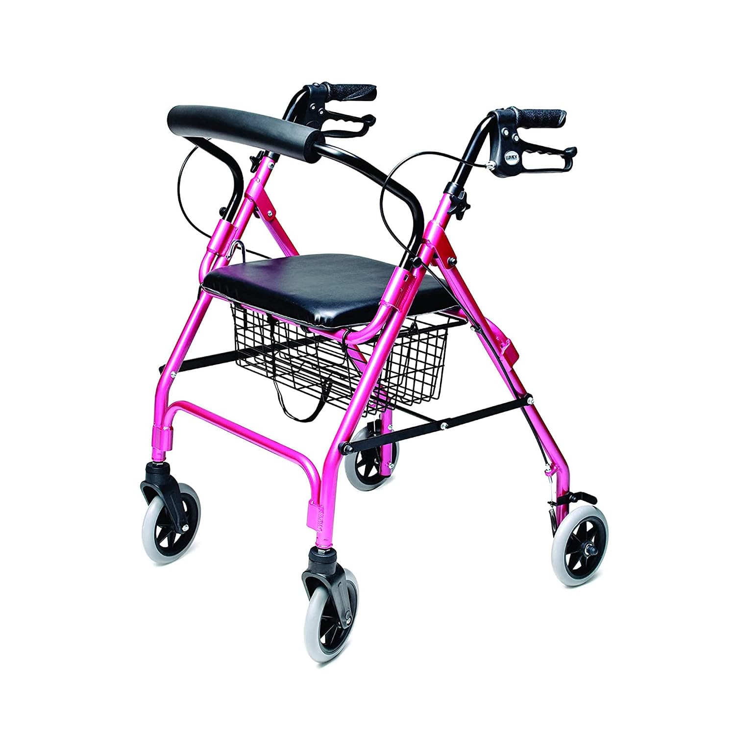 Lumex Walkabout Lite Rollator – Lightweight 14.5 lb. Rolling Walker with Seat for Seniors, Lavender