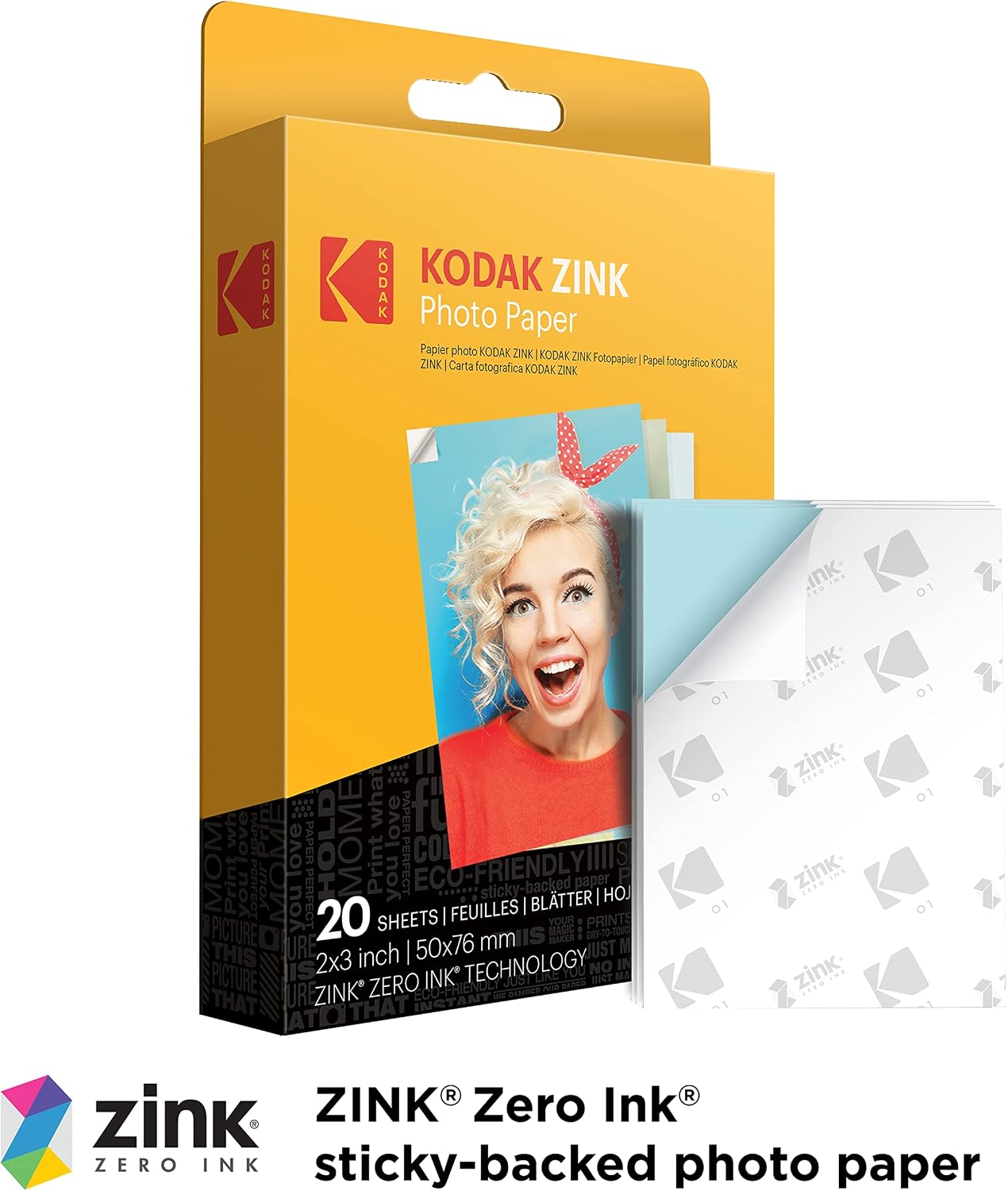 KODAK Step Instant Smartphone Photo Printer, Portable Mini Color Wireless Mobile Printer, Zink 2x3” (5.1x7.5 cm) Sticky-Back Photos