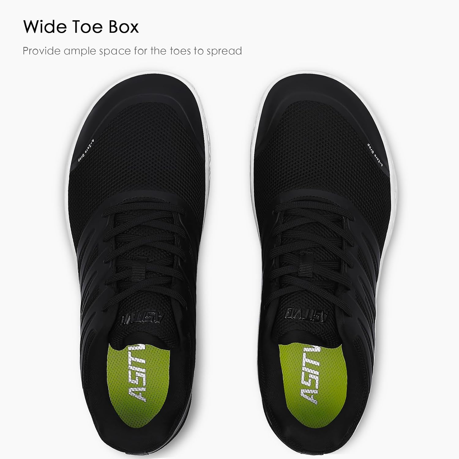 ASITVO Wide Men's Barefoot Zero Drop Sole Minimalist Sneakers Walking Shoes | Width Toe Box Cross Trainer Gym TPU Toe No-Sew Upper Grounding