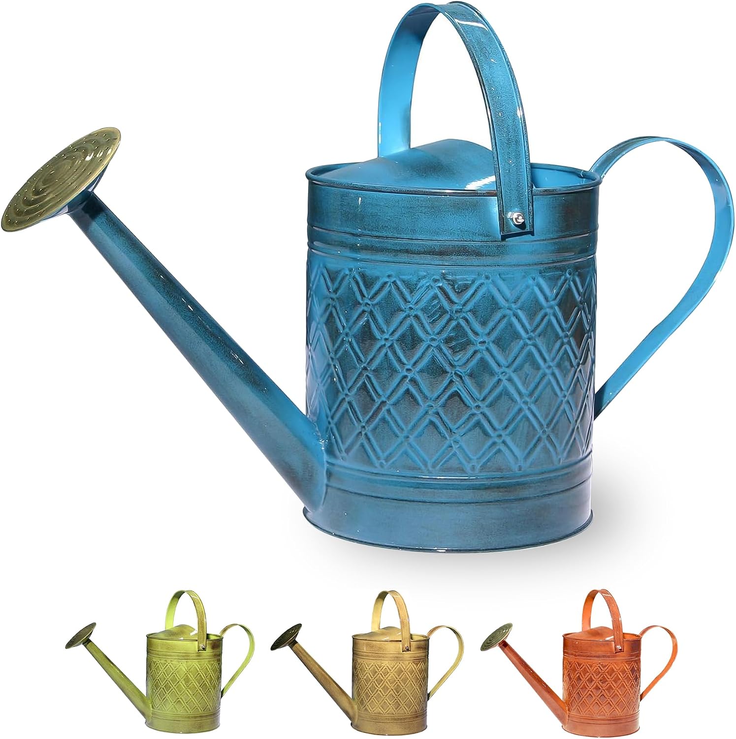 Home & Garden MPT01503 Robert Allen MPT011503 Wexley Metal, 2 Gallon, Mountain Waves 5 Gallon Watering can, 2 gal