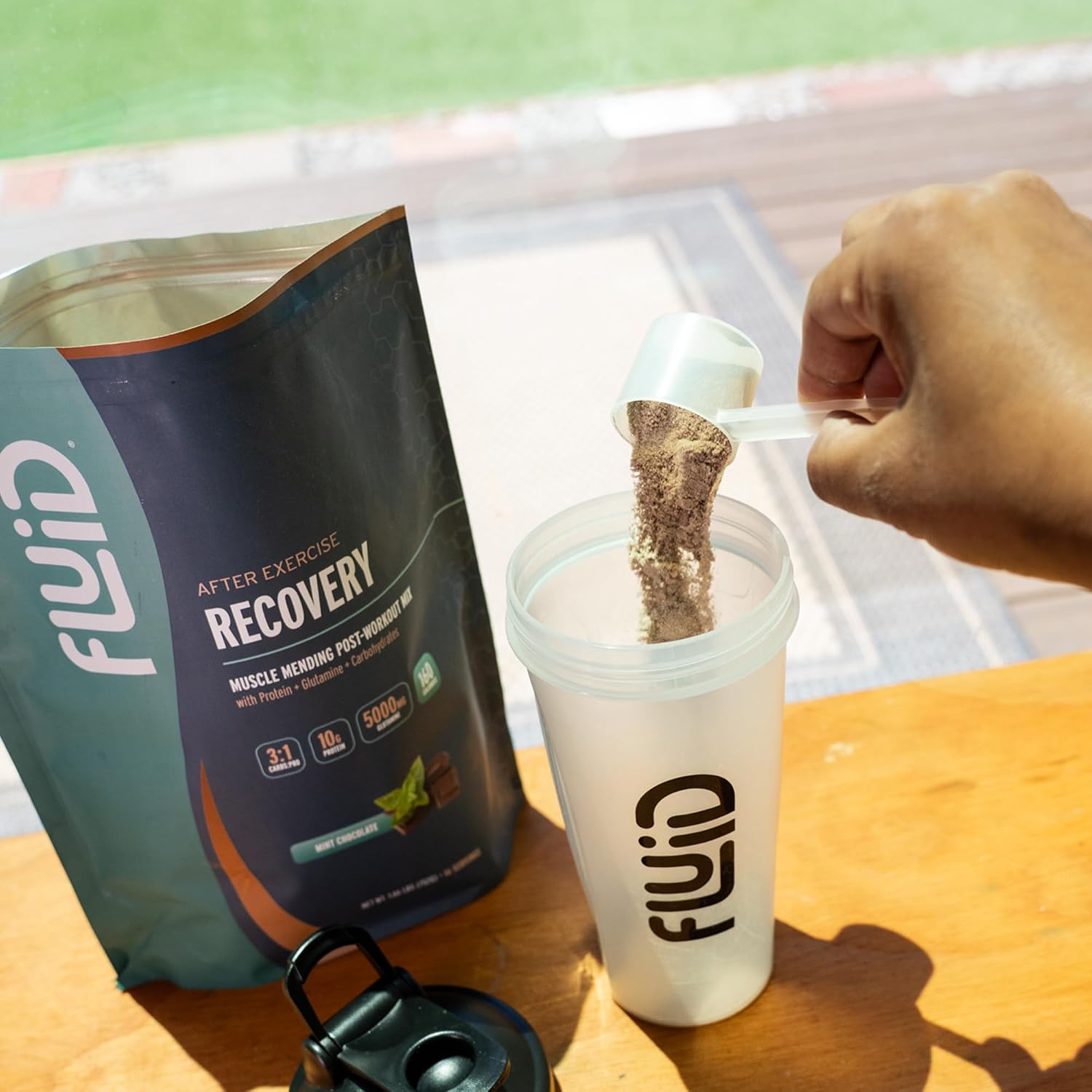 Fluid Recovery, Post-Workout Drink Mix, Whey Isolate Protein, L-Glutamine, Carbs, All Natural Ingredients, Gluten-Free, Lactose-Free (Tropical Fruit)