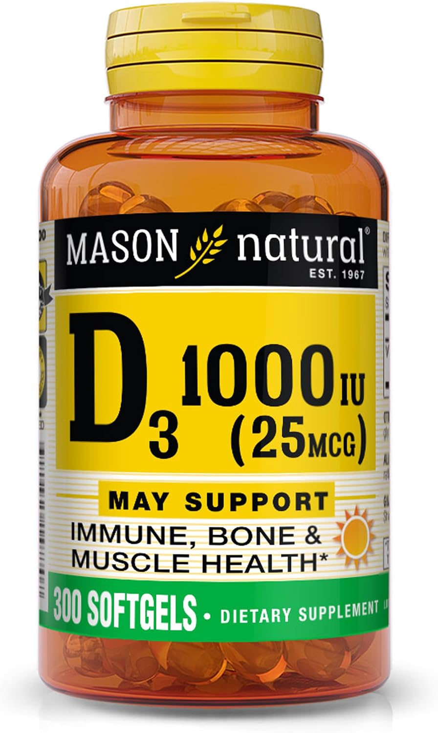 MASON NATURAL Vitamin D3 2000 IU Ultra Strength, 180 Day Supply
