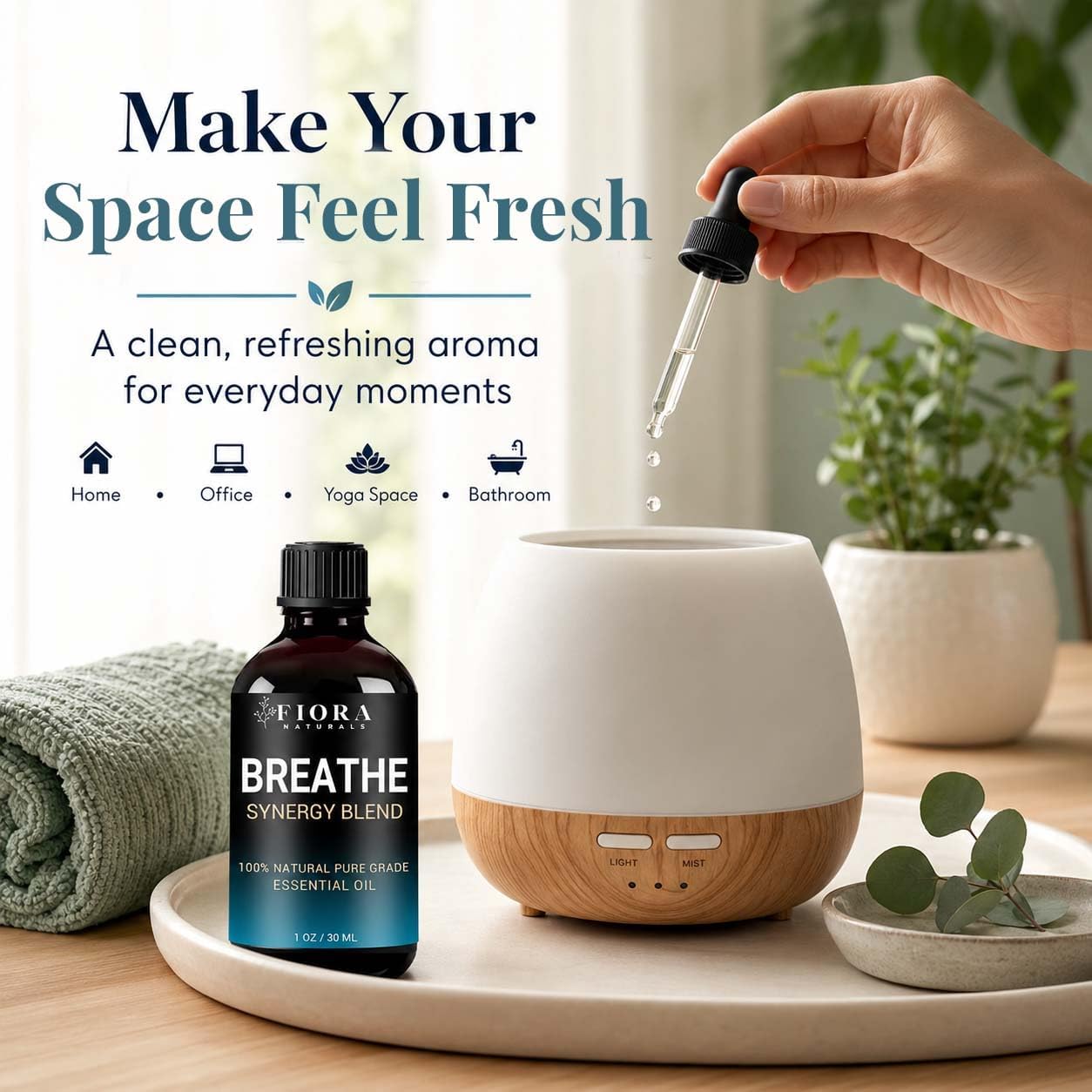 Breathe Oil Blend, Breathe Essential Oil Natural Pure Grade Synergy Blend