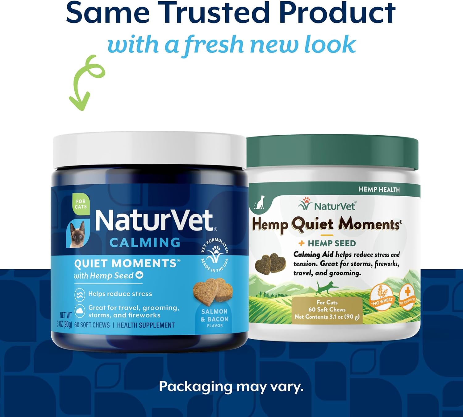 NaturVet Quiet Moments Calming Plus Melatonin Cat Supplement - 50 Count | Calming Aid for Cats - Reduce Stress, Pet Storm Anxiety, Motion Sickness - Great for Grooming, Separation and Travel