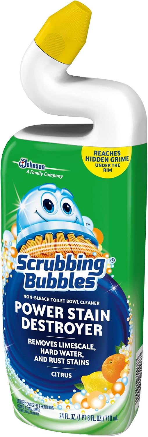 Scrubbing Bubbles Extra Power Toilet Bowl Cleaner, Citrus, 1 Squeeze Bottle, 24 oz