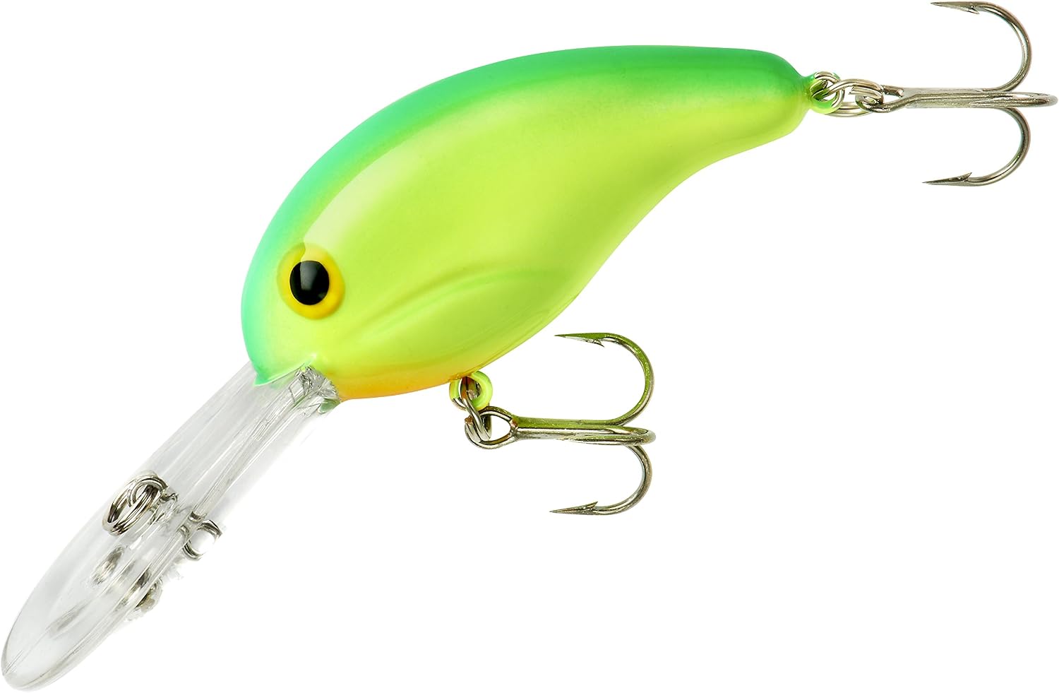 BANDIT LURES Crankbait Series 100 200 & 300 Bass Fishing Lures, Chartreuse Green Back, Series 300 (Dives to 12'), (BDT319)