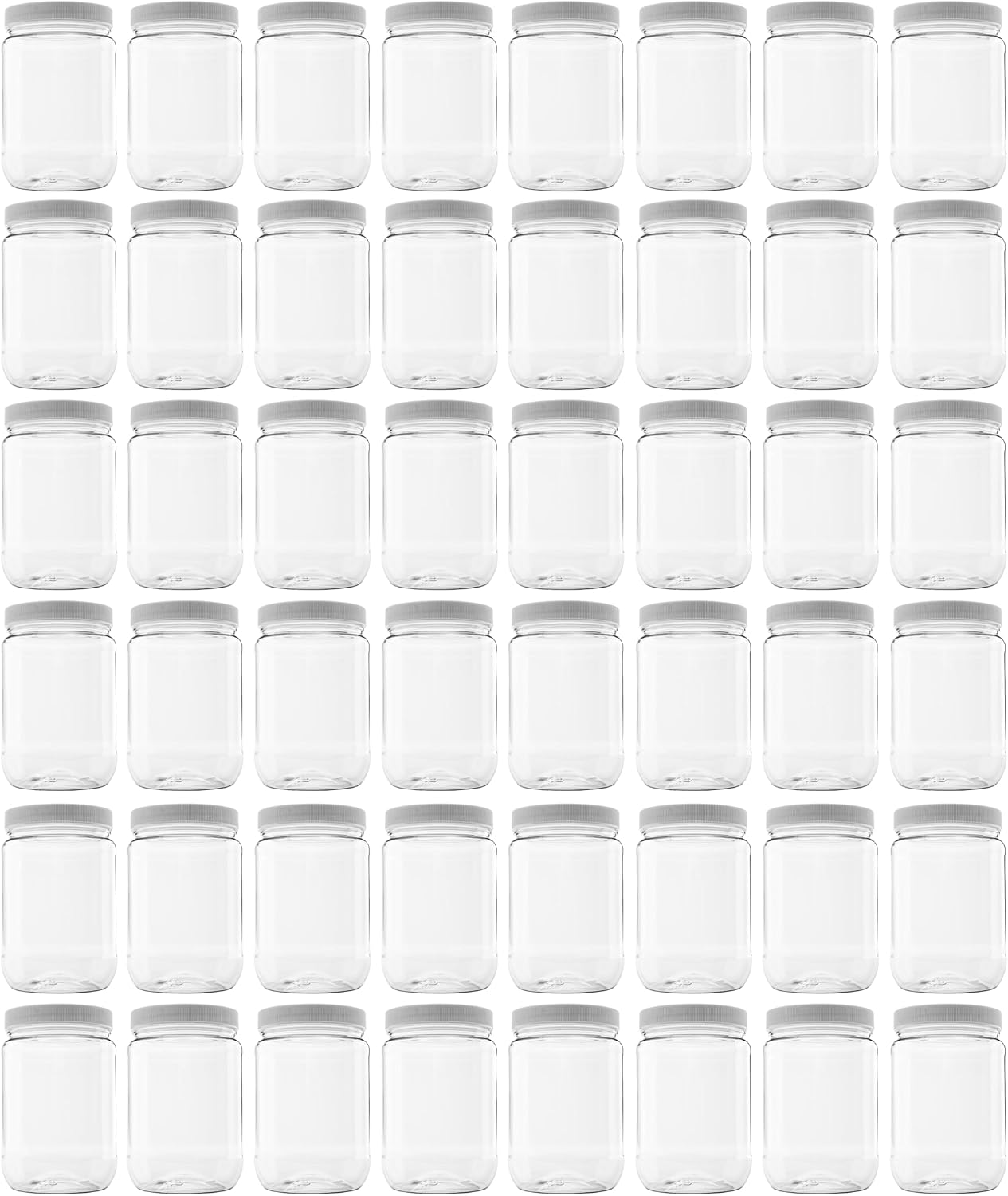 1 Pack - 128 oz (1 Gallon) Plastic Storage Jars with 110-400 Leak Proof Black Lids, Food Grade, BPA Free, Hand Wash Only (128oz, BLK, 1PK)