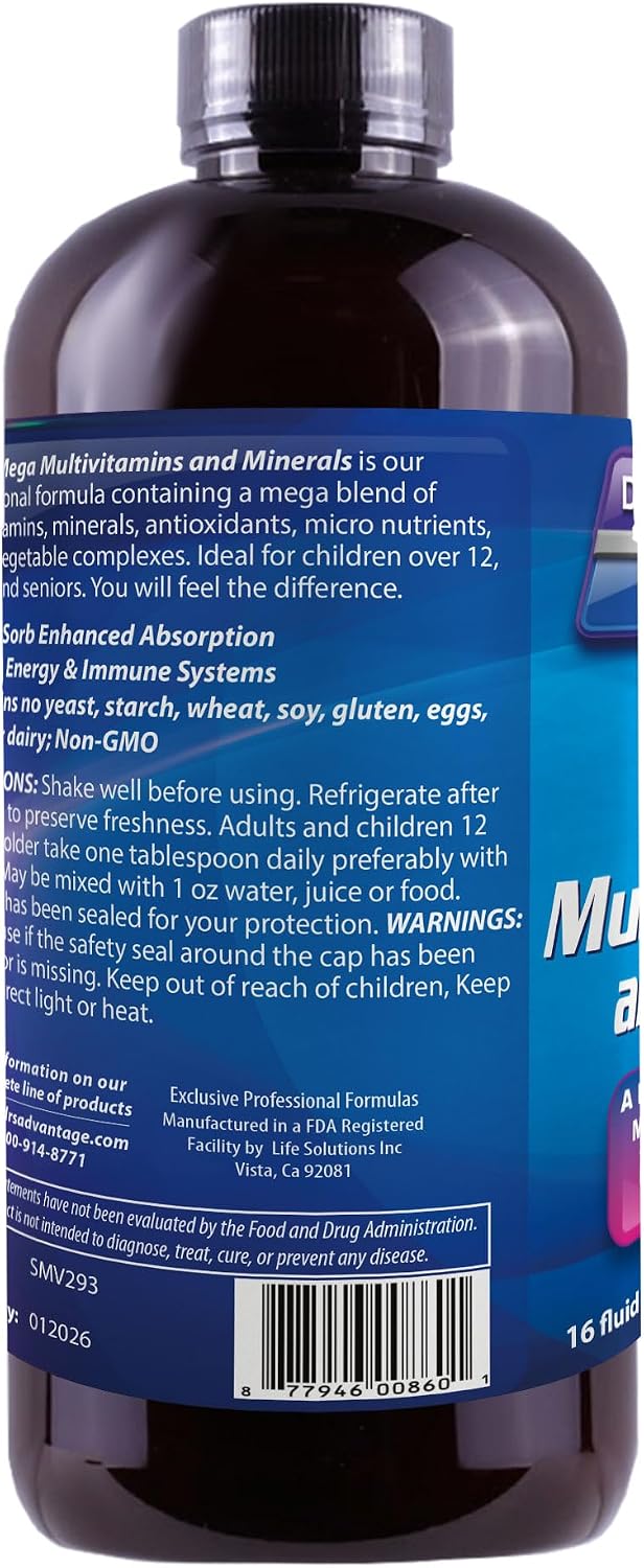 Liquid Mega MultiVitamins & Minerals 16oz. [Health and Beauty] | Health and Beauty