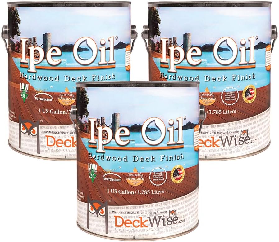 Ipe Oil Hardwood Deck Semi-Transparent 250 VOC Natural Finish (Pack of 2, 1-Gallon Each)