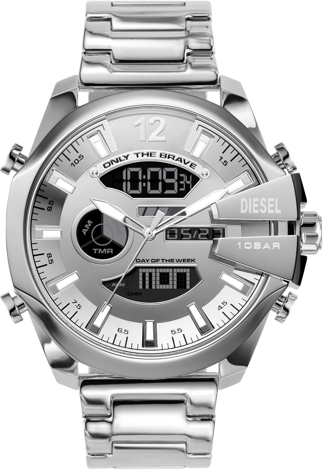 Diesel Mega Chief Watch for Men, Chronograph Men's Watch