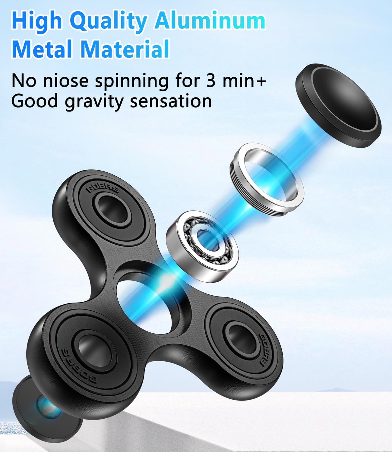 ATESSON Fidget Spinner Metal Fidget Spinners Toy Adults Kids