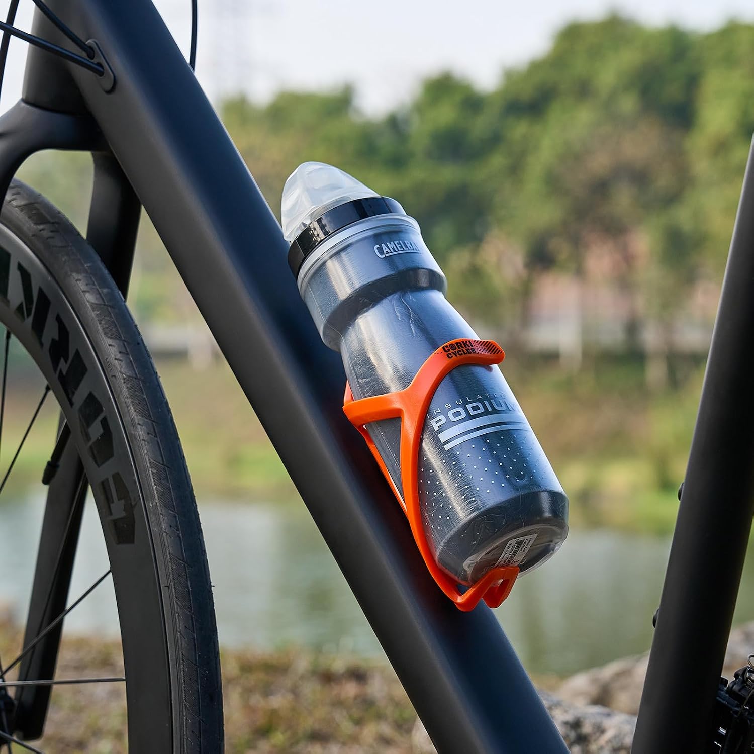 Corki Bike Water Bottle Holder, Bicycle Water Bottle Cage Black 2-Pack
