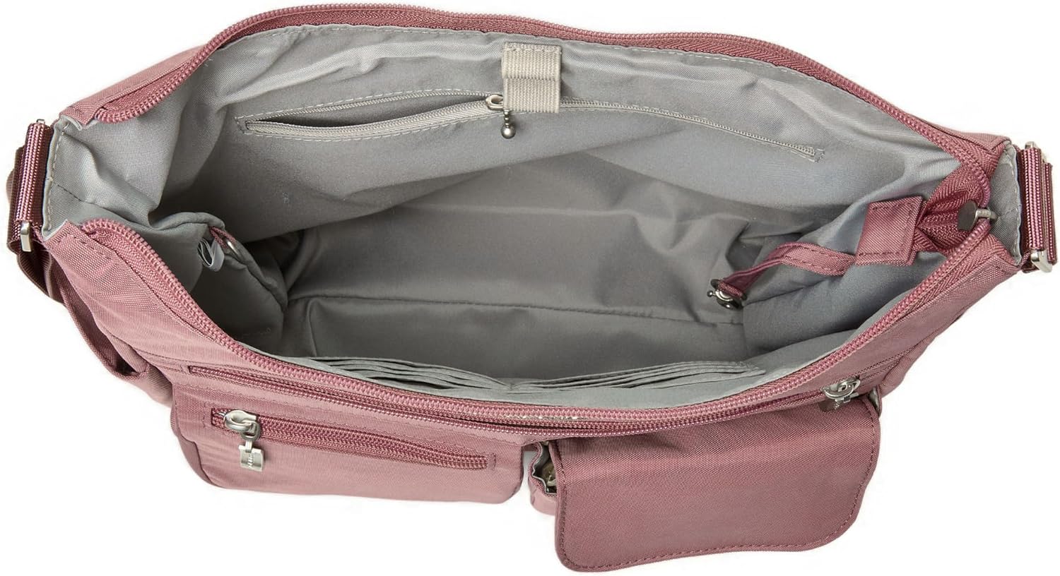 Baggallini womens Everywhere Bagg Crossbody Women 11x9 Lightweight Nylon Hobo Water-resistant Travel Bag W/Rfid