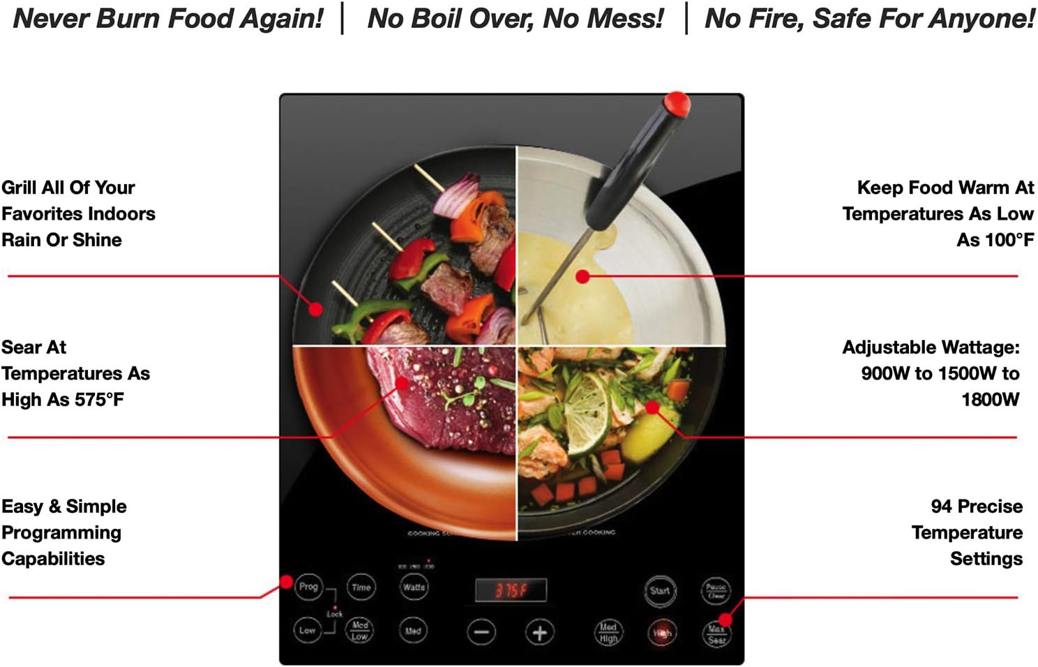 Nuwave Pro Chef Induction Cooktop, Commercial-Grade Portable Burner