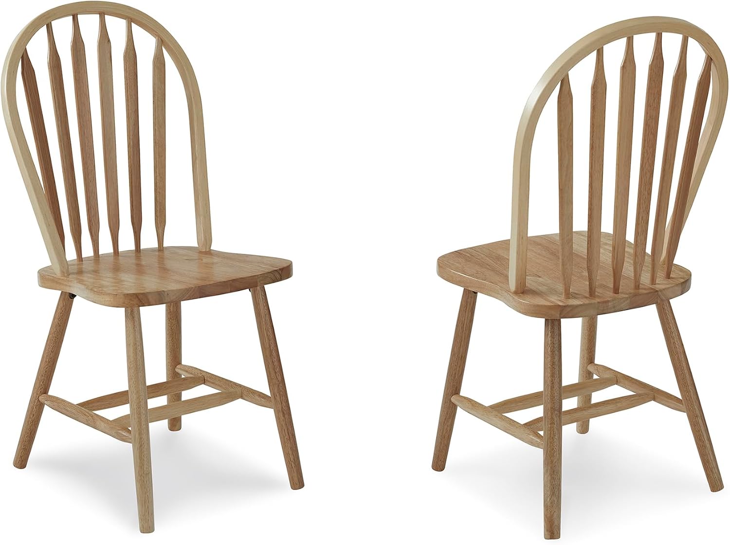 IC International Concepts Solid Wood Windsor ArrowBack Chair, Unfinished