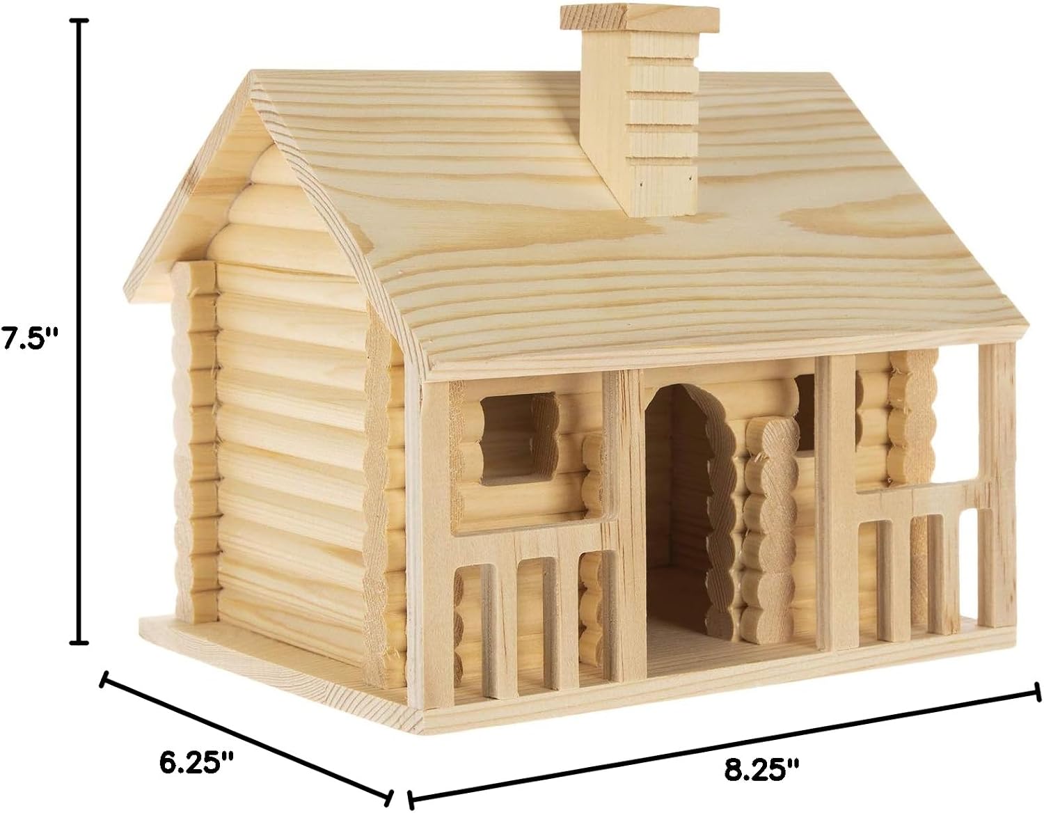 Hobby Lobby Woodpile Fun! Log Cabin Unfinished Wood Birdhouse