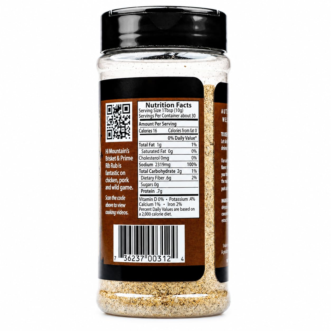 Hi Mountain | GARLIC PEPPER RUB | Meat Seasoning | 11 oz | Garlic pepper seasoning for beef, pork, venison, deer, elk, chicken, burgers, and vegetables