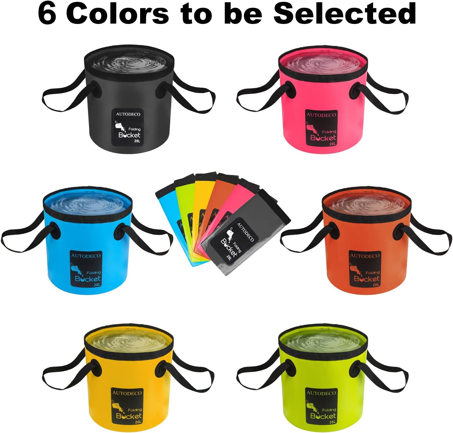 Collapsible Bucket 5 Gallon Container Folding Water Bucket Portable Wash Basin 20L