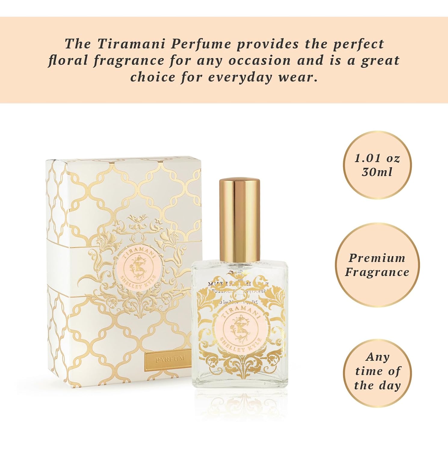 Tiramani Perfume with Perfect Floral Fragrance, Long-Lasting Scent, Great Choice for Everyday Wear, 30ml