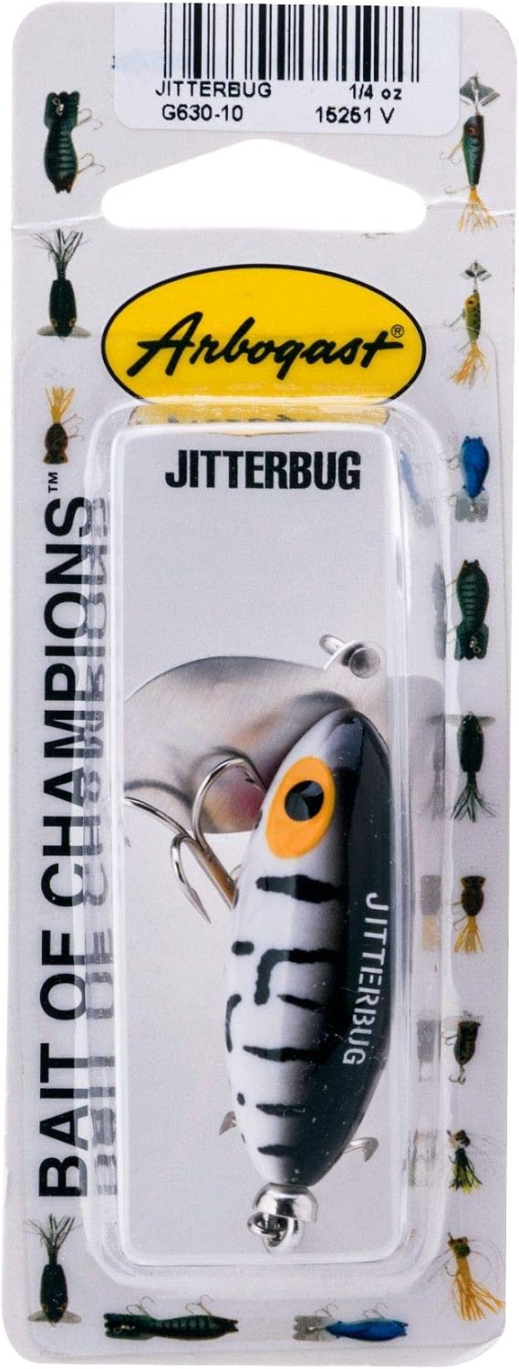 Arbogast Jitterbug Topwater Bass Fishing Lure - Excellent for Night Fishing