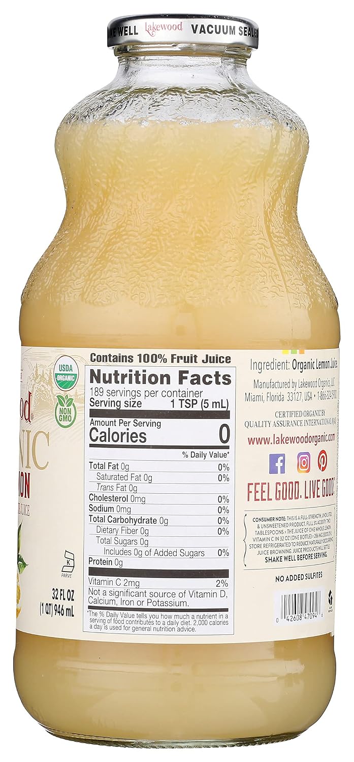 Lakewood, Organic Pure Apple Juice, 32 oz