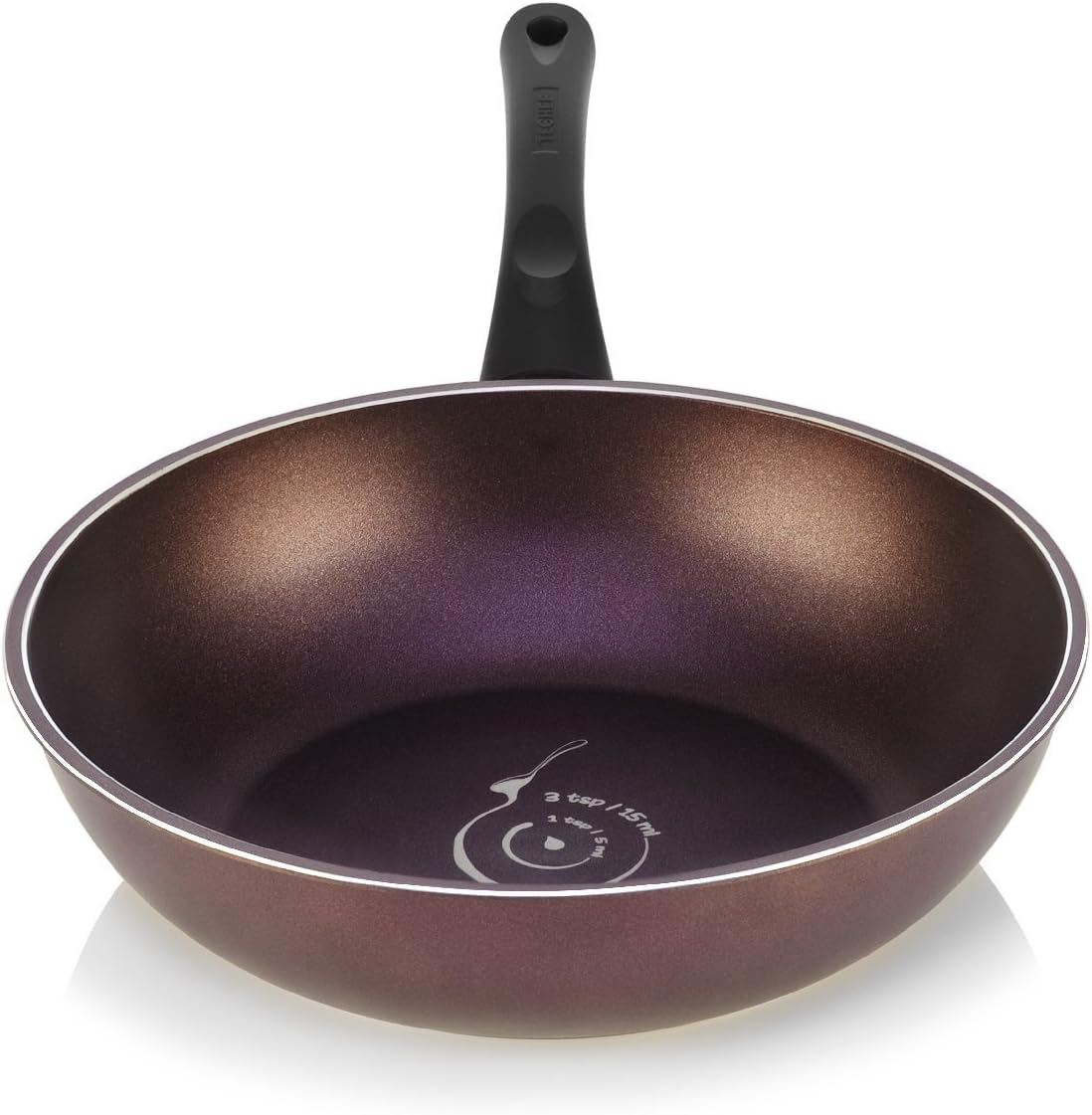 TECHEF - Art Pan 12" Wok/Stir-Fry Pan, Coated 5 times with Teflon Select Non-Stick Coating (PFOA Free) - Made in Korea (with Lid)