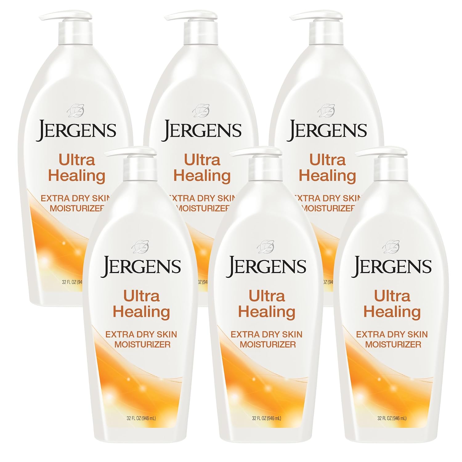 Jergens Ultra Healing Dry Skin Lotion, Hand and Body Moisturizer for Quick Absorption into Extra Dry Skin with Hydralucence Blend, Vitamins C, E and B5, White, 32oz