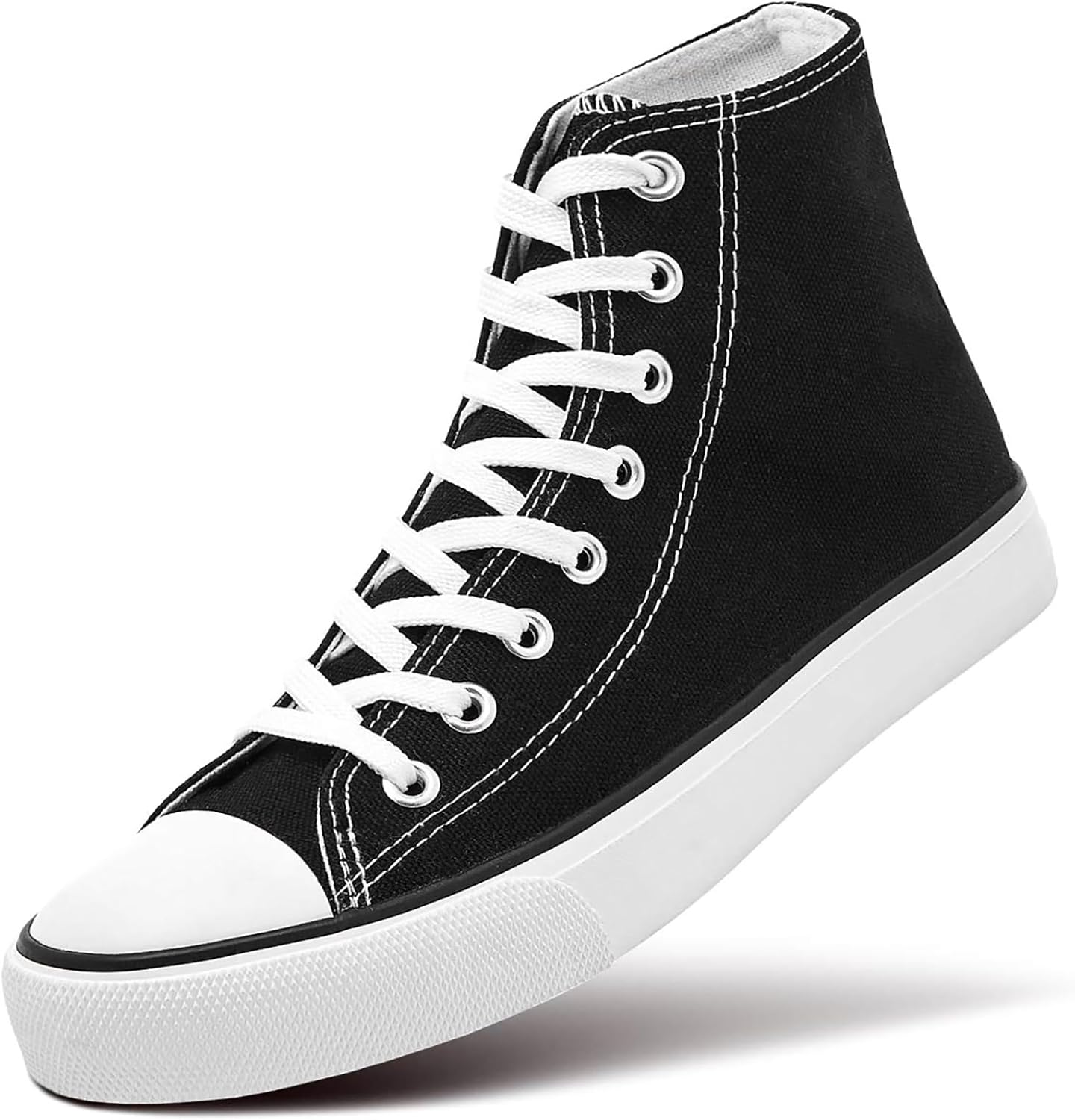 Womens Canvas Sneakers High Top Lace ups Casual Walking Shoes