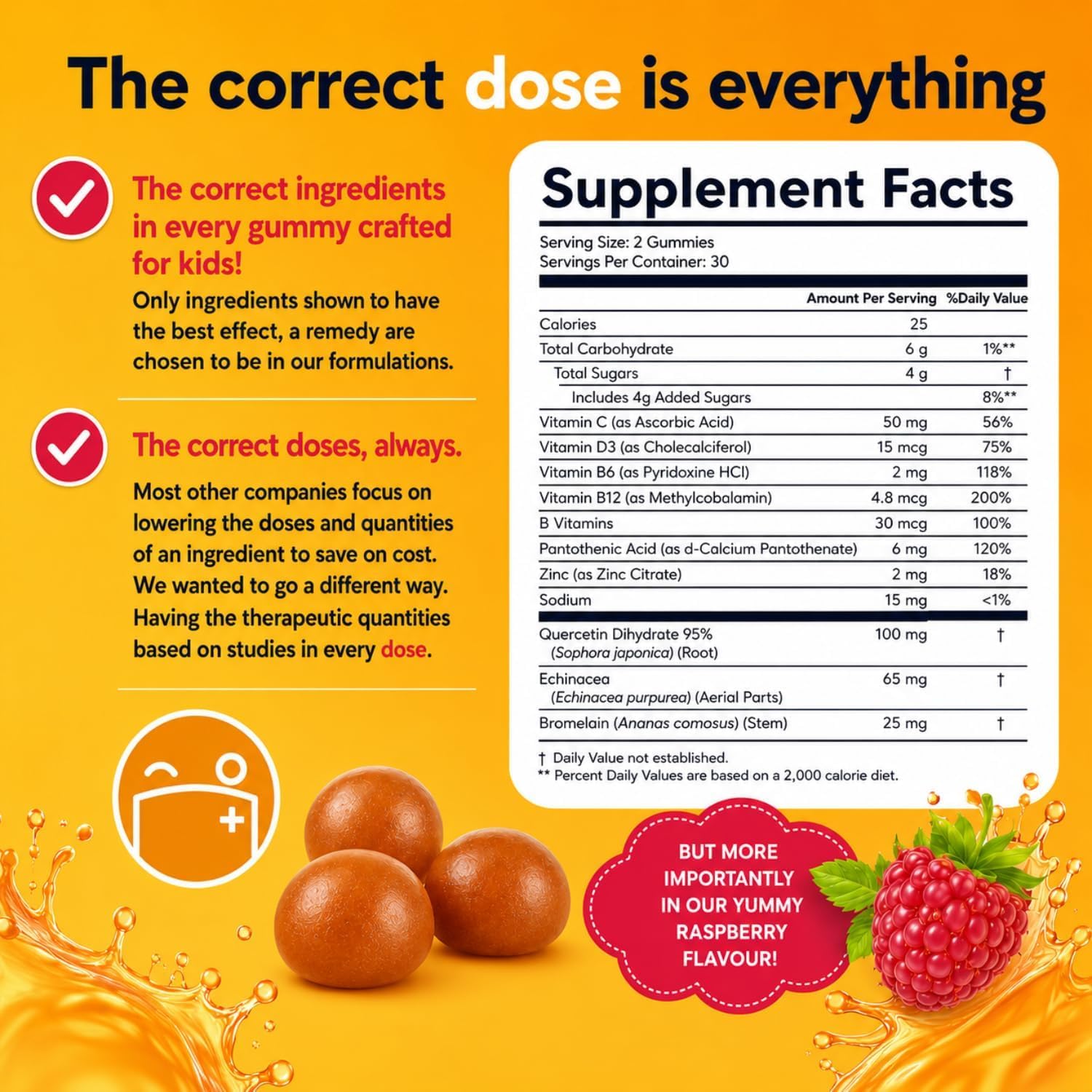 Dose of Immunity Immune Support Supplement & Booster for Adults, Zinc, 60ct