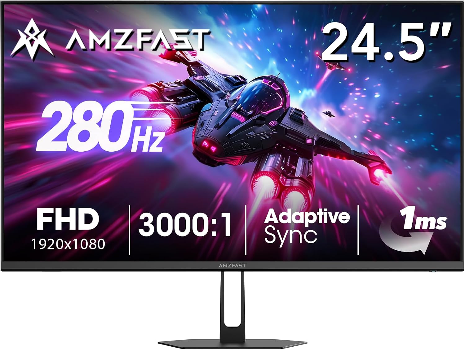 Amzfast 34 Inch Curved Monitor 240Hz UWQHD (3440x1440) Gaming Monitor, 1ms G-SYNC Compatible, 1500R, PIP/PBP, HDR400, 96% DCI-P3, Tilt/Swivel/Height Adjustable, TÜV Rheinland, HDMI 2.1, AMZG34C8 Pro