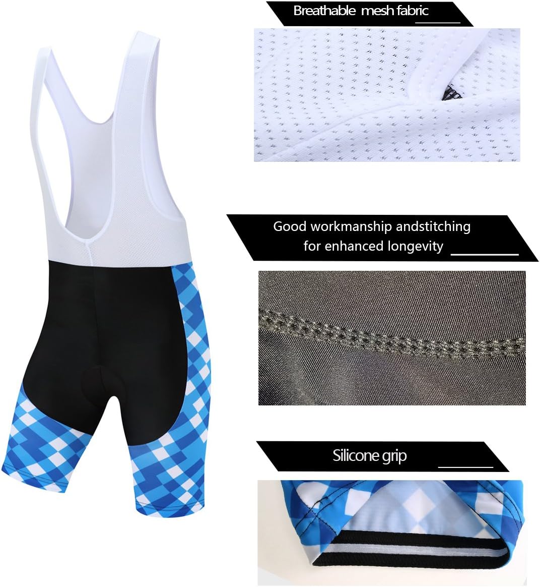 Coconut Ropamo CR Men's Cycling Jersey Set Road Bike Jersey Zipper Pocket Bib Shorts with 4D Padded Cycling Clothing Set