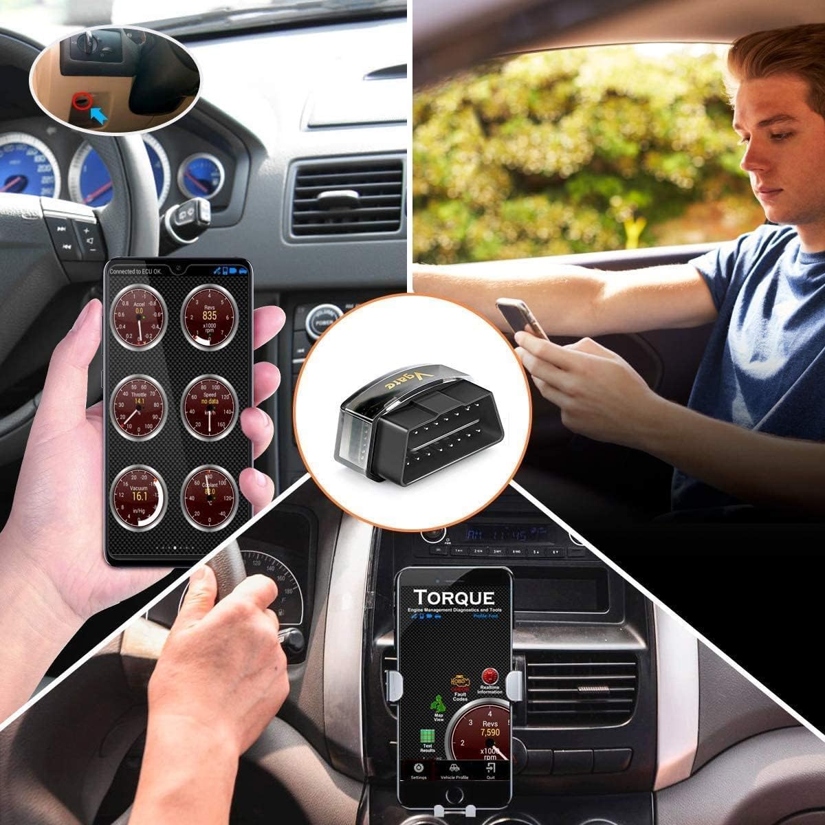 Vgate iCar Pro Bluetooth 4.0 (BLE) OBD2 Fault Code Reader OBDII Code Scanner Car Check Engine Light for iOS/Android