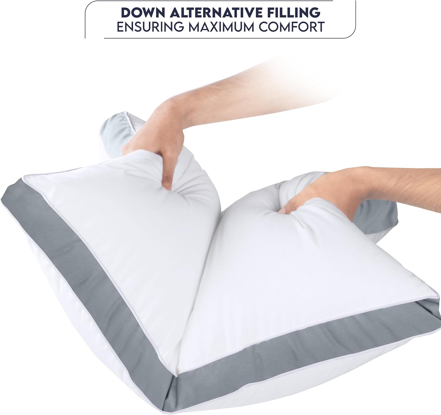 Utopia Bedding Gusset Bed Pillow, Hotel Pillows King Size Set of 2, White